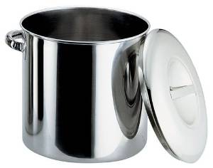 本間製作所 エコクリーン18−8内蓋式キッチンポット（目盛付）28cm（手付）【AEK1111】