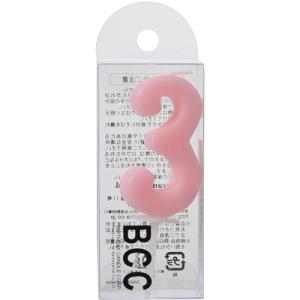 カメヤマ ナンバーキャンドルパテル3 ライトピンク