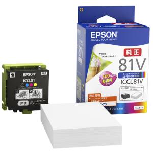 EPSON エプソン インクカートリッジ ICCL81V 写真用紙L判100枚セット