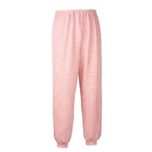 日本エンゼル スクエアニット裾リブ付きズボン ピンク L (5113)