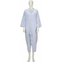 竹虎ヒューマンケア 竹虎 ソフトケアねまき両開きファスナー薄手 ブルー 大きいサイズ 105895・LL (1165bi)