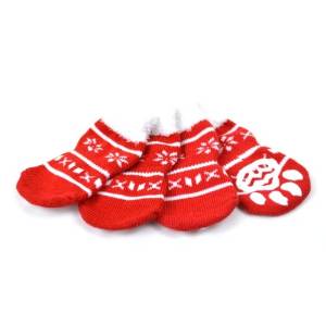 Rakuten - アライブ ペットソックス4足セット Sクリスマス