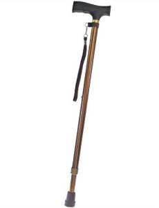 ウェルファン 夢ライフステッキ 伸縮型(スリムタイプ) 009711 ブラウン