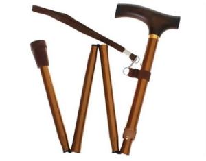 ウェルファン 夢ライフステッキ 折りたたみ伸縮型 009713 ブラウン