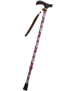 ウェルファン 夢ライフステッキ 柄杖伸縮型(スリムタイプ) 009714 花ワイン