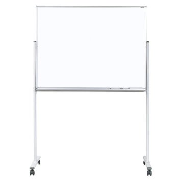 馬印 MAJI(マジ)シリーズ片面脚付ホーローホワイトボード 無地 W1272×D610×H1805mm MH34TN (8917bl)