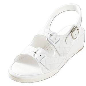 山一 抗菌キルティング2バンドサンダル ホワイト S 7609-WH-S