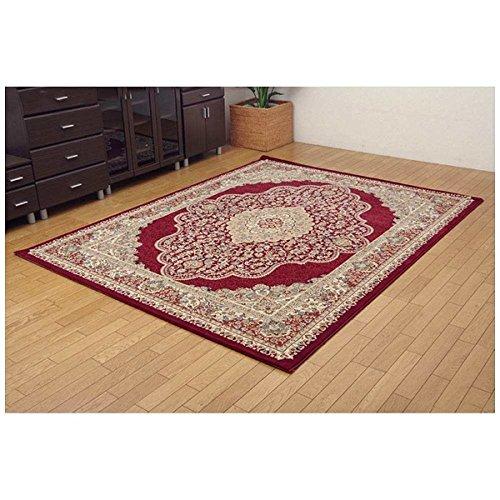 イケヒコ トルコ製 ウィルトン織り カーペット 『ベルミラ RUG』 ワイン 約240×330cm