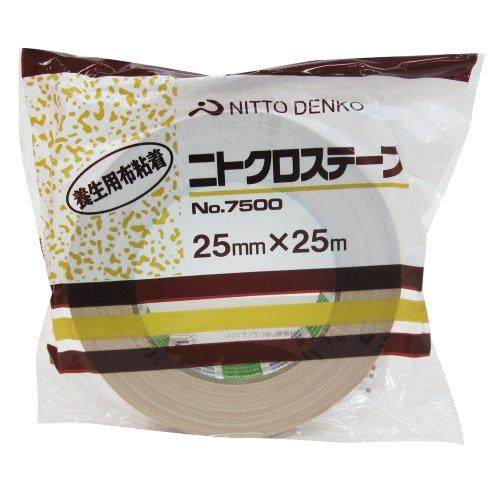 日東電工 日東 養生用布粘着テープ NO.7500 25mmX25m ダンボール NO7500X25DB