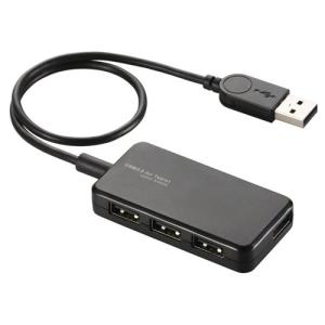 ELECOM エレコム エレコム U2HS-A402BBK USBHUB2.0/バスパワー/タブレット向け/スイングコネクタ/4ポート/ブラック(U2HS-A402BBK)