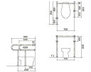 新協和 バリアフリー手摺 洋式トイレ用左勝手 32mm バフ研磨