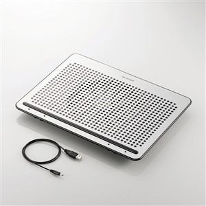 ELECOM エレコム 冷却台/角度可変置き台/アルミ/大型ファン/15.4-17インチ対応/シルバー(SX-CL22LSV)