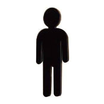 SHIROKUMA シロクマ トイレマーク 男 黒 NAC-351-1