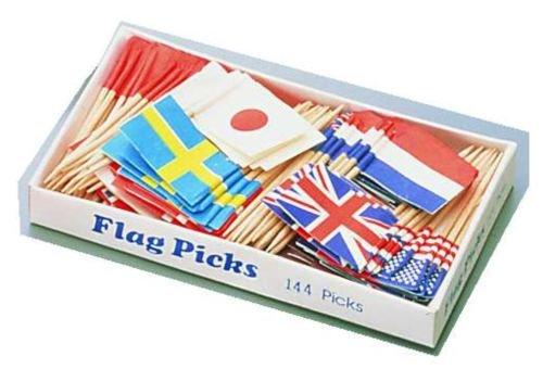 TKG テイケイジイ 遠藤商事 フラッグピック　万国旗　　（144本入）（各国混合）【QBV05】