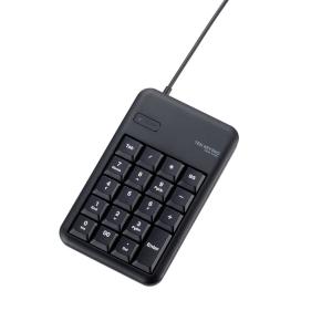 ELECOM エレコム 有線テンキーボード/Sサイズ/メンブレン/高耐久/ブラック(TK-TCM013BK)