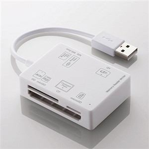ELECOM エレコム メモリリーダライタ/SD+MS+CF+XD/ホワイト(MR-A012WH)