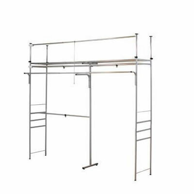 COMOLIFE コモライフ ツッパリクローゼットハンガーラック フロントハンガー付(奥行53cm) ワイド SK-201W (1023403)