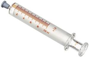トップ 硝子注射筒　ルアー・ガラス先　セット　10mL 00058 1箱(10セット入)
