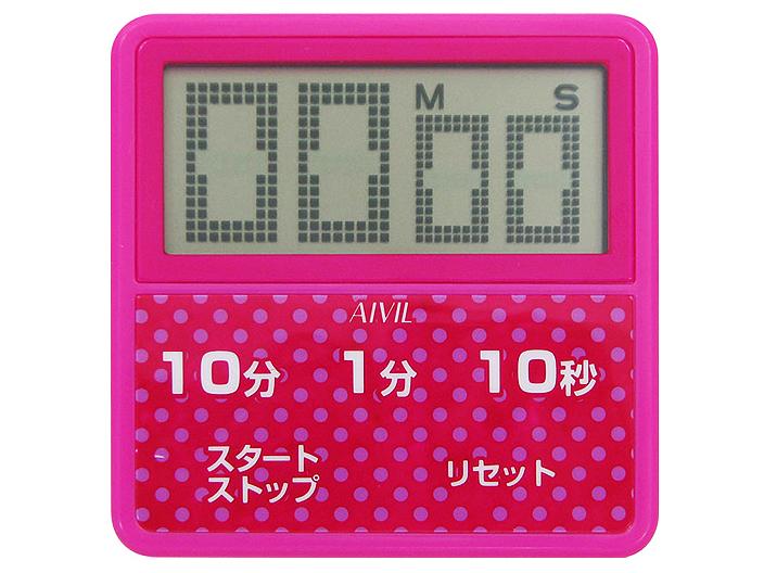 トリコインダストリーズ アイビル 防滴大画面タイマーT-163 ピンク