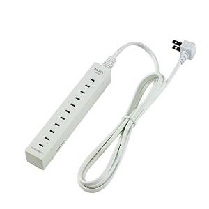ELPA(朝日電器) ☆ ELPA スリムタップ 5コクチ1.5M WL-5015B(W)