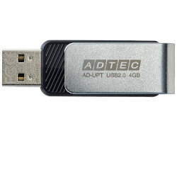 アドテック ADTEC USB2.0 回転式フラッシュメモリ 8GB AD-UPT ブラック / AD-UPTB8G-U2(AD-UPTB8G-U2)