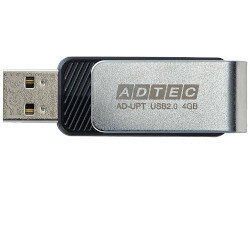 ADTEC アドテック ADTEC USB2.0 回転式フラッシュメモリ 8GB AD-UPT ブラック / AD-UPTB8G-U2(AD-UPTB8G-U2)