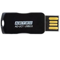 アドテック USB2.0 回転式フラッシュメモリ 8GB AD-UCT ブラック (AD-UCTB8G-U2)