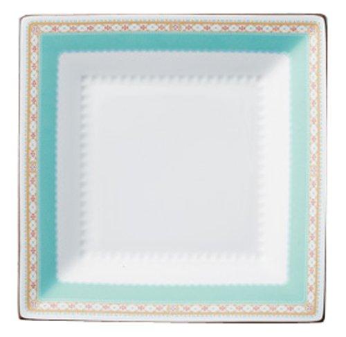 ノリタケ ハミングブルー スクエアプレート T5342A/1645