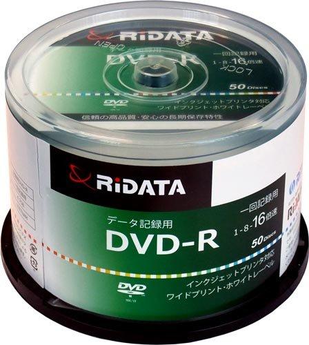 RiTEK ライテック製 RiDATA DVD-R データ用 50枚パック D-R47G.PW50RD C