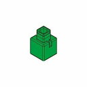 YAZAWA ヤザワ Artecブロック ミニ四角 20P 緑