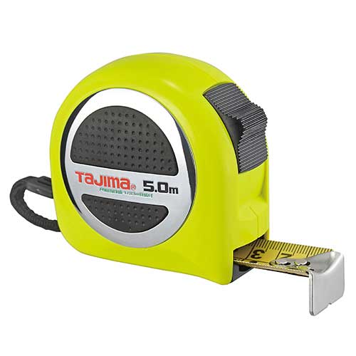 TJMデザイン 剛厚スパコン25 剛厚ナイロンテープ 長さ5.0m 尺相当目盛付(182/33m) 両面目盛 ロックタイプ GASP2550S