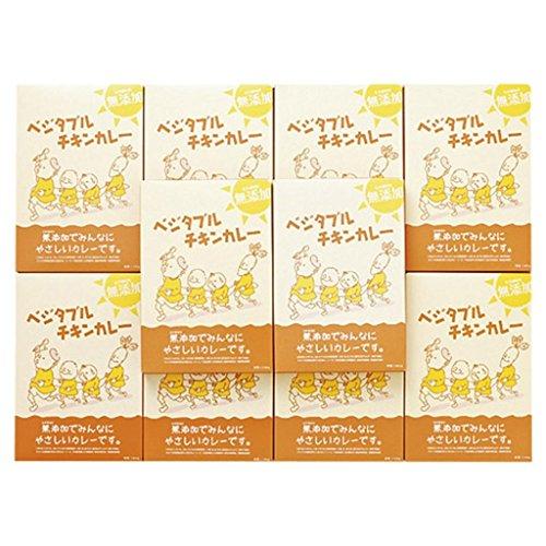 &nbsp;メーカー&nbsp;ショウトク&nbsp;商品カテゴリ&nbsp;レトルト・惣菜＞カレー&nbsp;発送目安&nbsp;3日〜4日以内に発送予定（土日祝除）&nbsp;お支払方法&nbsp;銀行振込・クレジットカード&nbsp;送料&nbsp;送料無料&nbsp;特記事項&nbsp;&nbsp;その他&nbsp;ベジタブルチキンカレー(100g)×10 たまねぎ、じゃがいも、人参、トマトなどの野菜を使用。スパイスの刺激を抑えた甘口カレーです。7大アレルギー・牛由来原料不使用のみんなにやさしいカレーです。