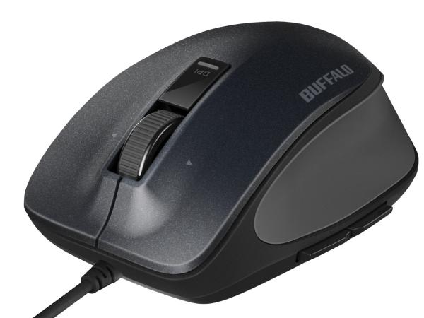 Usb Connector - BUFFALO バッファロー BSMBU500MBK 有線BlueLEDプレミアムフィットマウス Mサイズ ブラック(BSMBU500MBK)