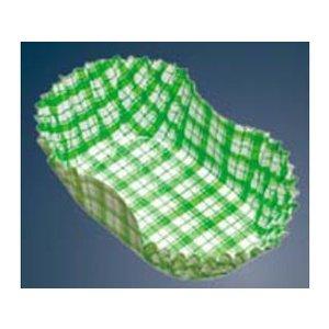 ノーブランド 紙カップ　ココケース小判型（500枚入）9号　緑【XAZ3807】