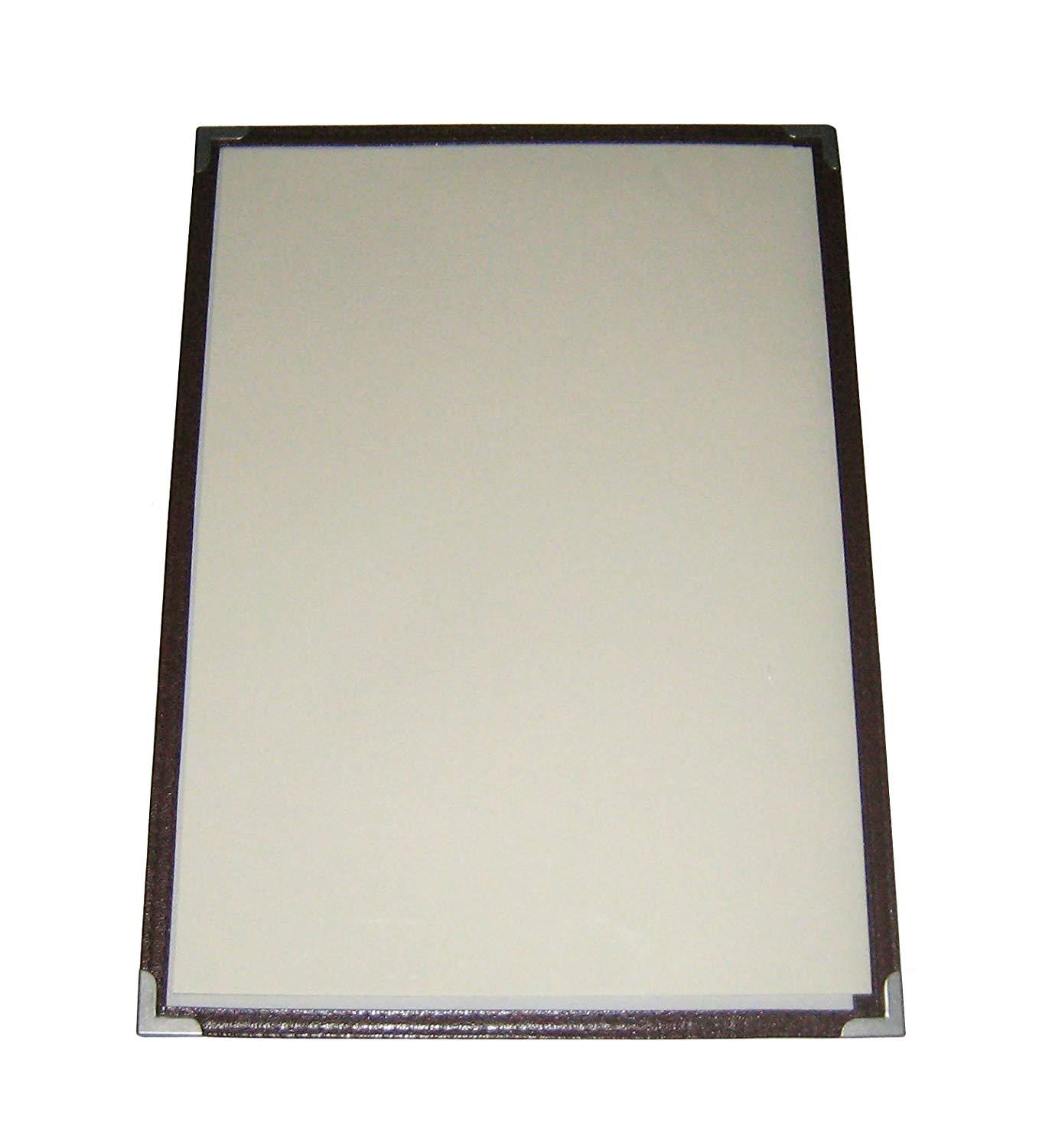 ノーブランド クイックメニューブック A4サイズ QM-1 2ページ ブラウン 36016 7041810 1個