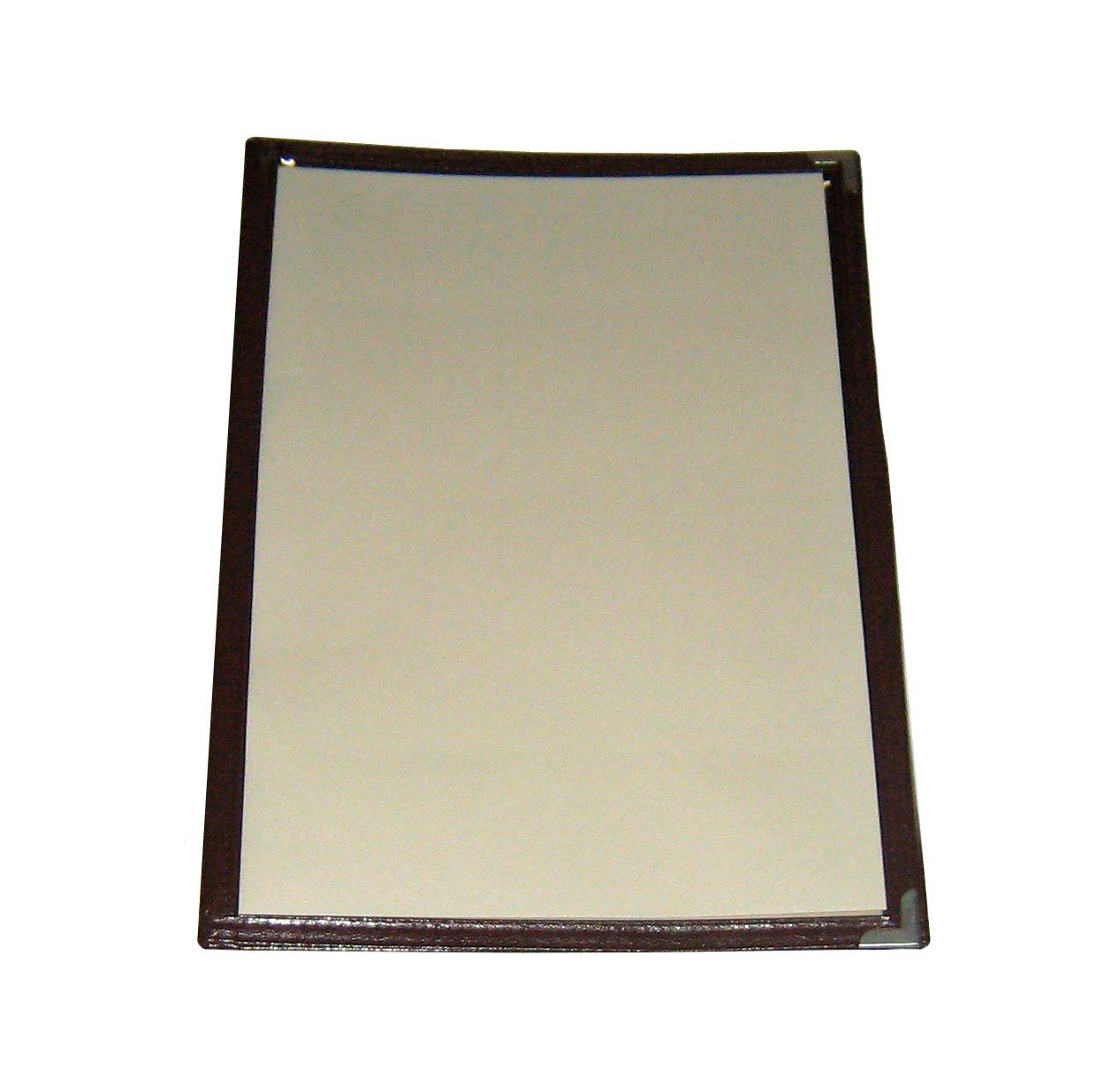 ノーブランド クイックメニューブック A4サイズ QM-3 6ページ ブラウン 36018 7041850 1個