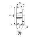 エバオン ※EVN ブッシングプーリー SPA 106mm 溝数3 SPA1063 1131 3805239(3)
