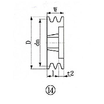 エバオン ※EVN ブッシングプーリー SPA 125mm 溝数2 SPA1252 1131 3805344