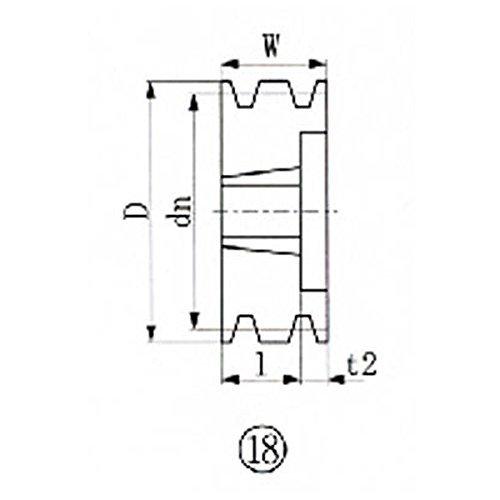 エバオン ※EVN ブッシングプーリー SPA 125mm 溝数3 SPA1253 1131 3805352