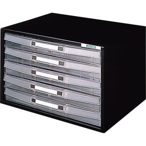 Rakuten - ナカバヤシ アバンテケース 浅5段/A4/ヨコ型 黒 AL-W5-D