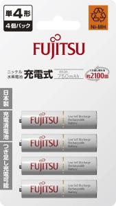 FUJITSU xm jbPfdr [ddr X^_[h^Cv P4` min.750mAh 4pbN Zp[guX^[pbN HR-4UTC(4B)