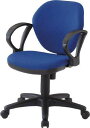 TRUSCO トラスコ中山 TRUSCO オフィスチェア 肘付 青 T10AB