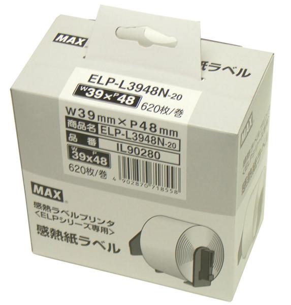 MAX ラベルプリンター ラベル ELP-L3948N-20