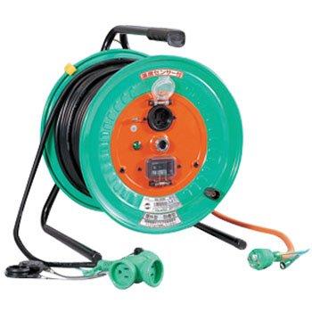 YAZAWA ヤザワ 延長コード型ドラム(びっくリール) 防雨防塵型 屋外型 30mタイプ 接地2P15A125V 自動復帰型センサー・アース付/他 RBW-EK30S