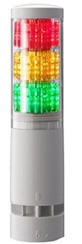 パトライト(Patlite) 積層情報表示灯　60φ　ブザーあり　オフホワイト　表示灯3色 LA6-3DTNWB-RYG 1個