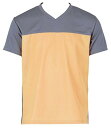 フットマーク 入浴介護ウェア Tシャツ オレンジ L 1着 403340-04-L(4)
