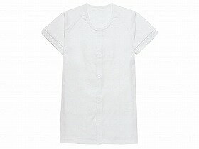日本エンゼル らくらく前開きワンタッチ肌着【紳士用】半袖 ホワイト M (7505−1)