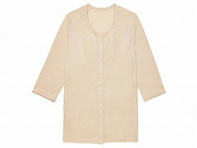 日本エンゼル らくらく前開きワンタッチ肌着【婦人用】七分袖 ベージュ M (7505−2)