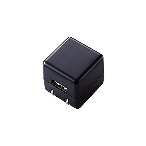 ELECOM エレコム オーディオ用AC充電器/for Walkman/CUBE/1A出力/USB1ポート/ブラック(AVS-ACUAN007BK)