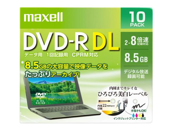 ޥ DRD85WPE.10S ǡ DVD-R DL 2-8®б(CPRMб) ҤӤۥ磻ȥ졼٥ 8.5GB 10(DRD85WPE.10S)